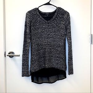 Apt. 9 Black and Silver Sequin Sweater
